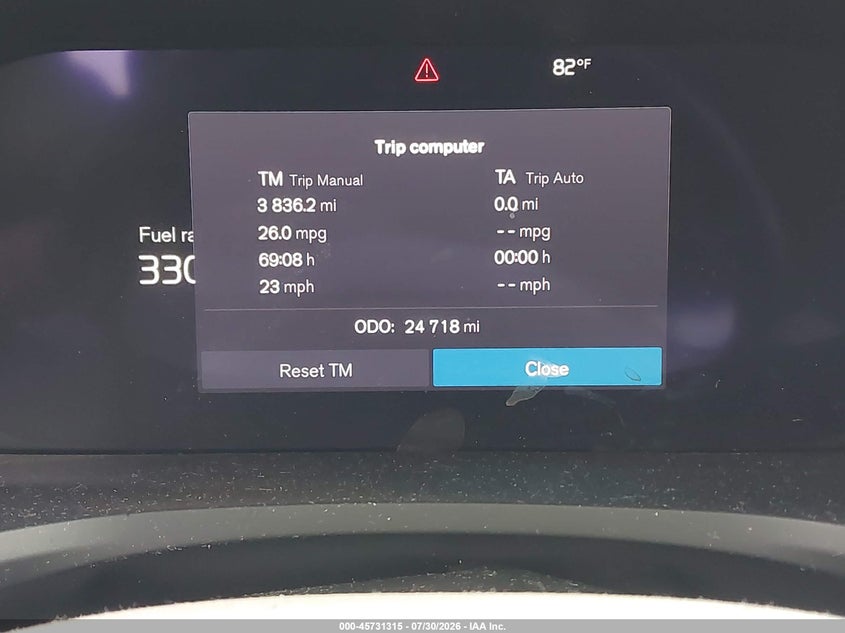 2024 Volvo V60 cross country VIN YV4L12WY2R2137698 IAAI salvage auction — WATER/FLOOD, Salvage Title, sold $13,100 on 2026-08-14 (photo 7)