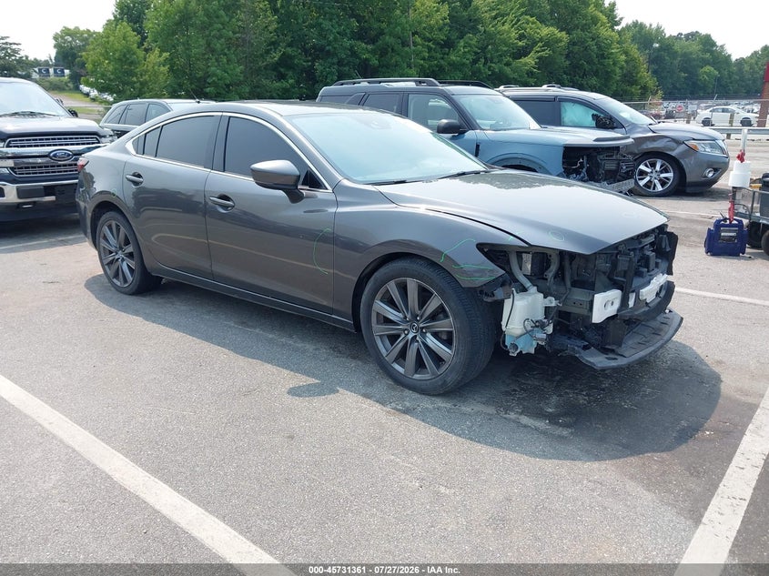 2018 Mazda 6 VIN JM1GL1VM8J1301182 IAAI salvage auction — FRONT END, Rebuildable (Florida), sold $1,050 on 2026-07-30 (photo 1)
