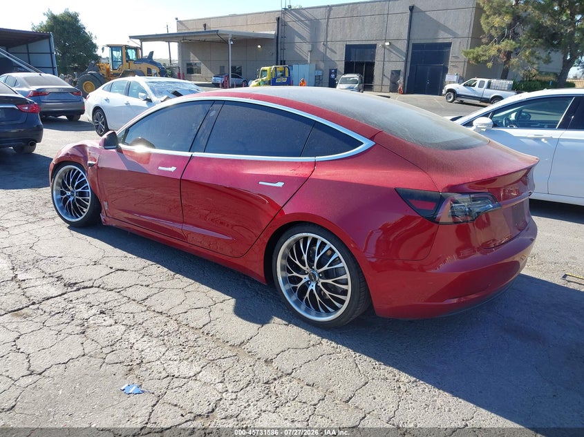 2018 Tesla Model 3 VIN 5YJ3E1EA4JF047041 IAAI salvage auction — LEFT SIDE, Salvage (California), sold $5,900 on 2026-08-26 (photo 3)