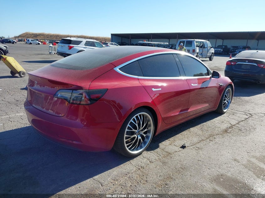 2018 Tesla Model 3 VIN 5YJ3E1EA4JF047041 IAAI salvage auction — LEFT SIDE, Salvage (California), sold $5,900 on 2026-08-26 (photo 4)