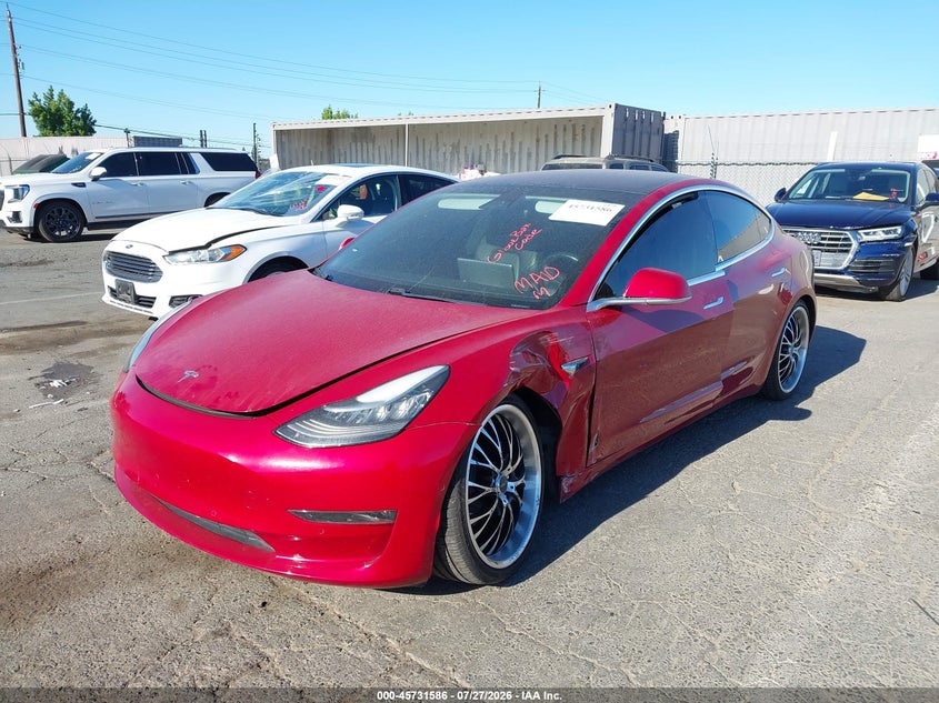 2018 Tesla Model 3 VIN 5YJ3E1EA4JF047041 IAAI salvage auction — LEFT SIDE, Salvage (California), sold $5,900 on 2026-08-26 (photo 6)