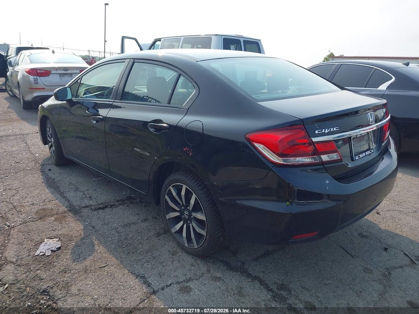 2015 Honda Civic VIN 19XFB2F94FE047702 IAAI salvage auction — RIGHT REAR, Clear (Michigan), sold $2,575 on 2026-08-29 (photo 3)