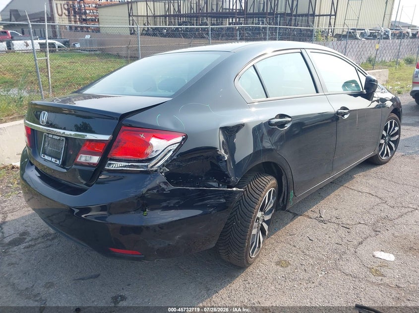 2015 Honda Civic VIN 19XFB2F94FE047702 IAAI salvage auction — RIGHT REAR, Clear (Michigan), sold $2,575 on 2026-08-29 (photo 4)