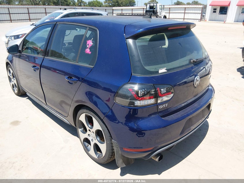 2012 Volkswagen Gti VIN WVWHV7AJ7CW341661 IAAI salvage auction — NORMAL WEAR, Original (Texas), sold $1,850 on 2026-08-18 (photo 3)