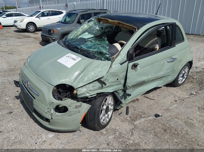 2015 Fiat 500 VIN 3C3CFFARXFT508133 IAAI salvage auction — LEFT SIDE, Wait Title, sold $225 on 2026-09-12 (photo 2)
