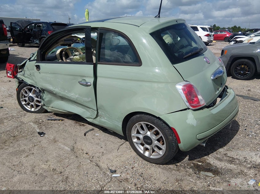2015 Fiat 500 VIN 3C3CFFARXFT508133 IAAI salvage auction — LEFT SIDE, Wait Title, sold $225 on 2026-09-12 (photo 3)