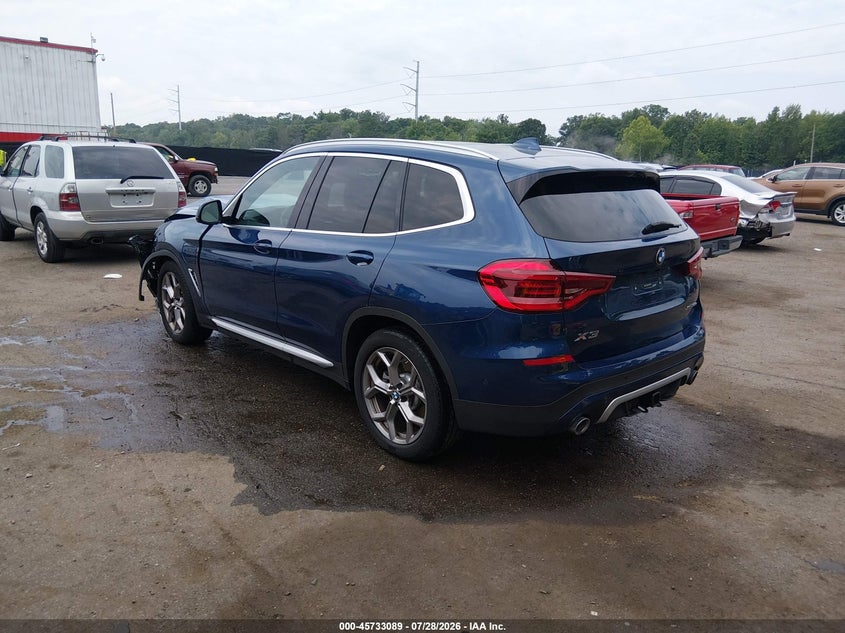 2021 BMW X3 VIN 5UXTS1C08M9E85242 IAAI salvage auction — FRONT END, Salvage Title, sold $9,050 on 2026-09-26 (photo 3)