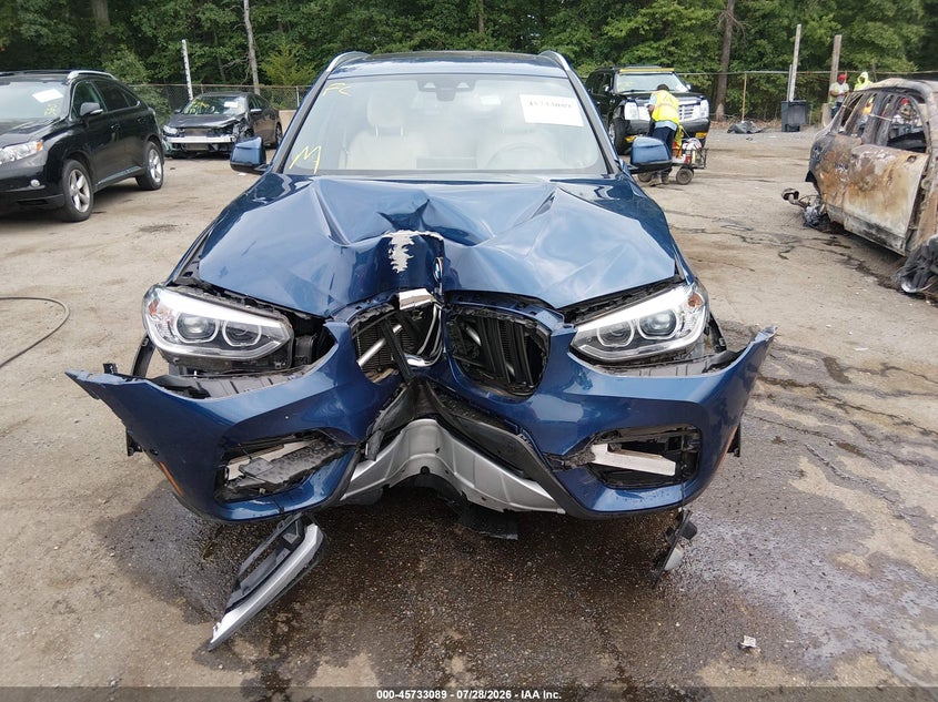 2021 BMW X3 VIN 5UXTS1C08M9E85242 IAAI salvage auction — FRONT END, Salvage Title, sold $9,050 on 2026-09-26 (photo 6)