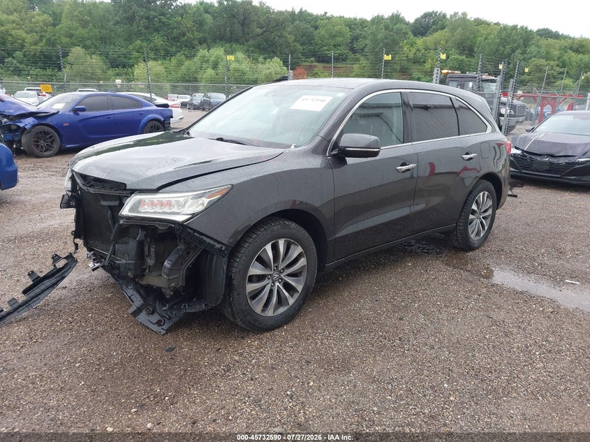 2014 Acura Mdx VIN 5FRYD4H47EB044591 IAAI salvage auction — FRONT END, Salvage (Illinois), sold $2,500 on 2026-09-11 (photo 2)