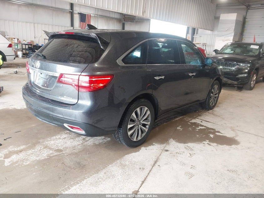 2014 Acura Mdx VIN 5FRYD4H47EB044591 IAAI salvage auction — FRONT END, Salvage (Illinois), sold $2,500 on 2026-09-11 (photo 4)