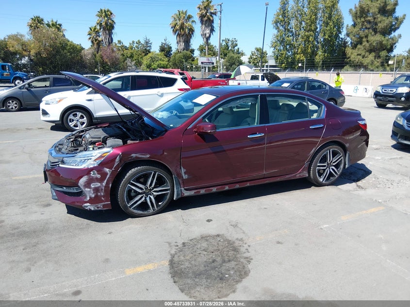 2017 Honda Accord VIN 1HGCR3F92HA035172 IAAI salvage auction — SIDE, Salvage (California), sold $5,300 on 2026-08-03 (photo 6)