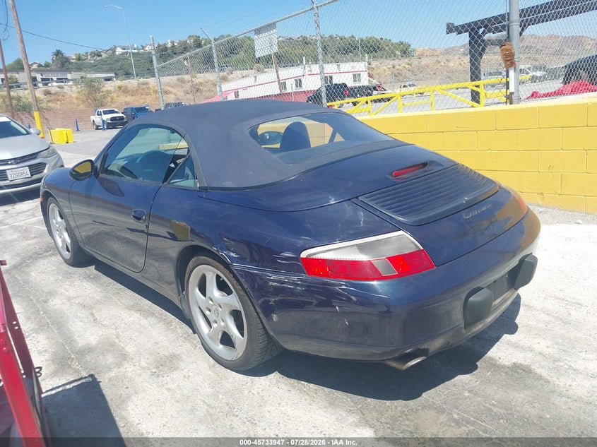 2000 Porsche 911 VIN WP0CA2998YS652937 IAAI salvage auction — SIDE, Salvage (California), sold $7,100 on 2026-08-26 (photo 3)