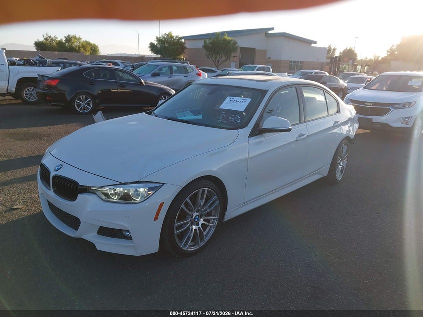 2016 BMW 3er VIN WBA8B3C5XGK383737 IAAI salvage auction — REAR END, Salvage Title, sold $10,100 on 2026-08-06 (photo 2)