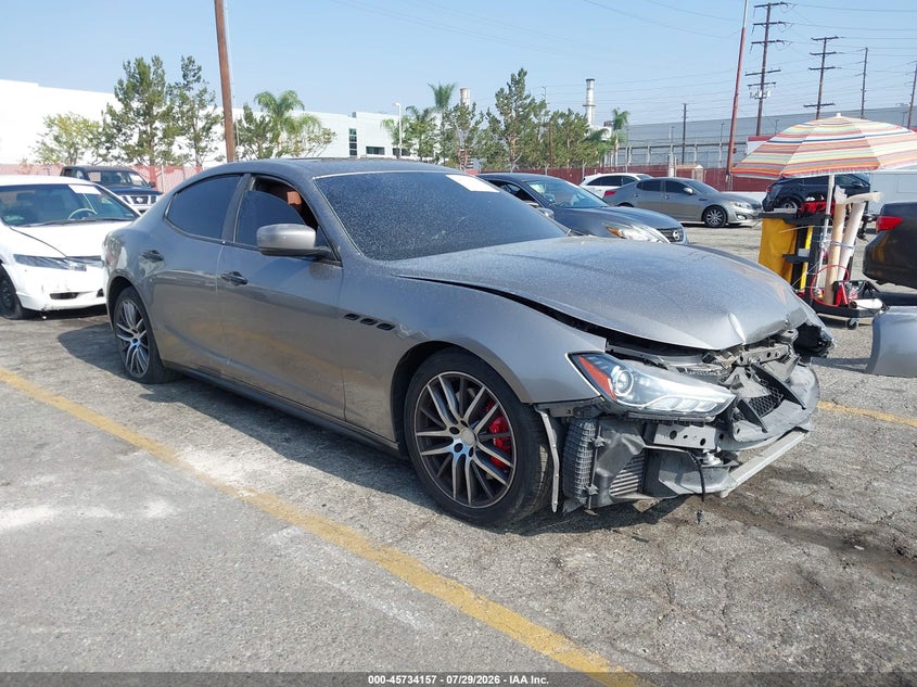 2014 Maserati Ghibli VIN ZAM57RTA6E1088429 IAAI salvage auction — FRONT END, Wait Title, sold $2,350 on 2026-08-20 (photo 1)