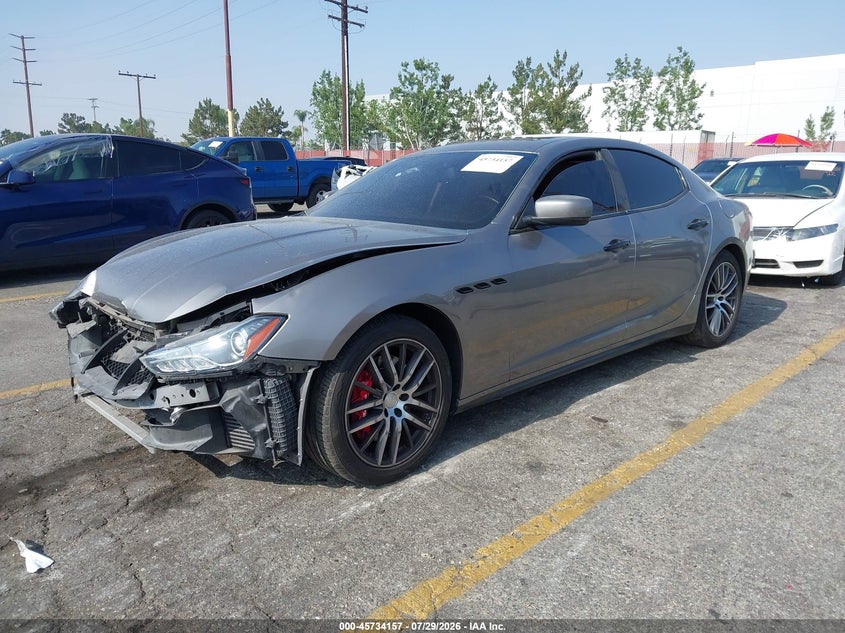 2014 Maserati Ghibli VIN ZAM57RTA6E1088429 IAAI salvage auction — FRONT END, Wait Title, sold $2,350 on 2026-08-20 (photo 2)