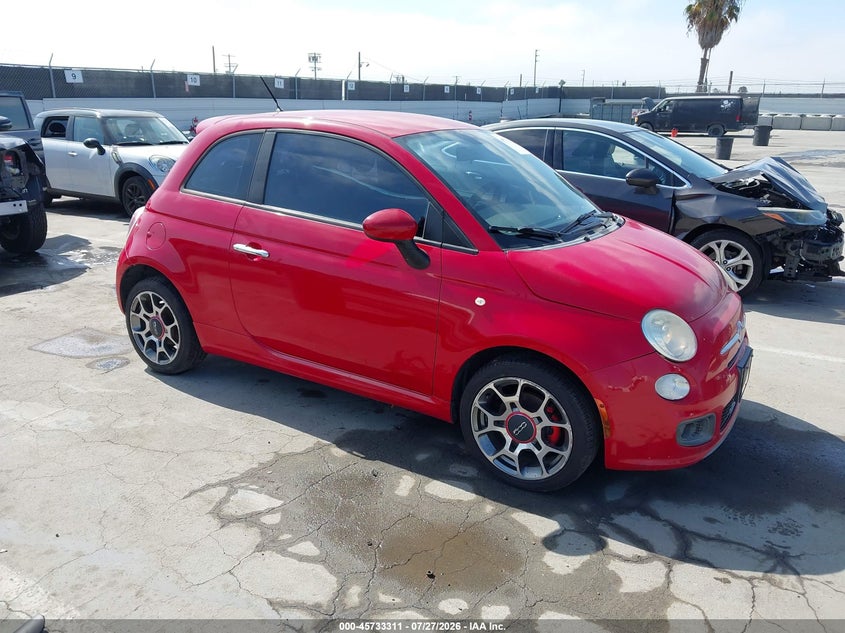 2012 Fiat 500 VIN 3C3CFFBR7CT303802 IAAI salvage auction — NORMAL WEAR, Clear - Dealer Only (California), sold $925 on 2026-08-12 (photo 1)