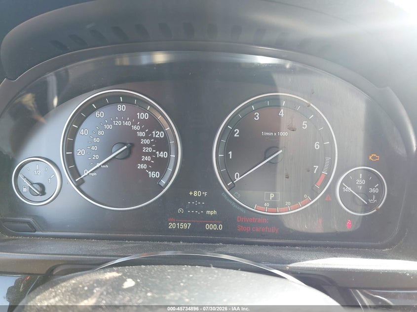 2012 BMW 5 series VIN WBAXG5C50CDX02523 IAAI salvage auction — NORMAL WEAR, Clear-Dealer Only (North Carolina), sold $975 on 2026-08-23 (photo 7)