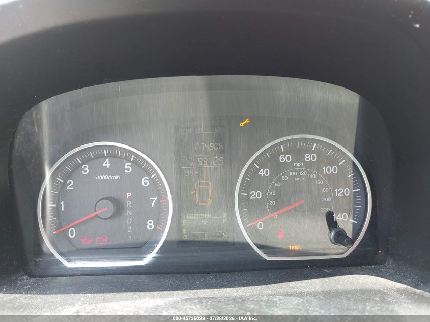 2008 Honda Cr-v VIN JHLRE38708C028809 IAAI salvage auction — NORMAL WEAR, Clear (Alabama), sold $1,250 on 2026-08-01 (photo 7)