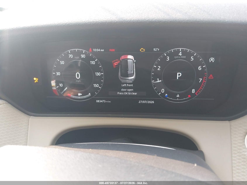 2018 Land rover Range rover velar VIN SALYB2RXXJA737476 IAAI salvage auction — NORMAL WEAR, Clear (Indiana), sold $10,350 on 2026-08-01 (photo 7)