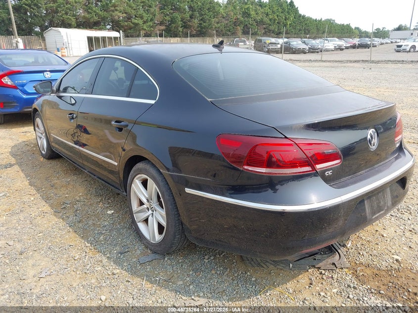 2013 Volkswagen Passat cc VIN WVWBN7AN8DE521103 IAAI salvage auction — NORMAL WEAR, Clear (North Carolina), sold $1,350 on 2026-08-10 (photo 3)