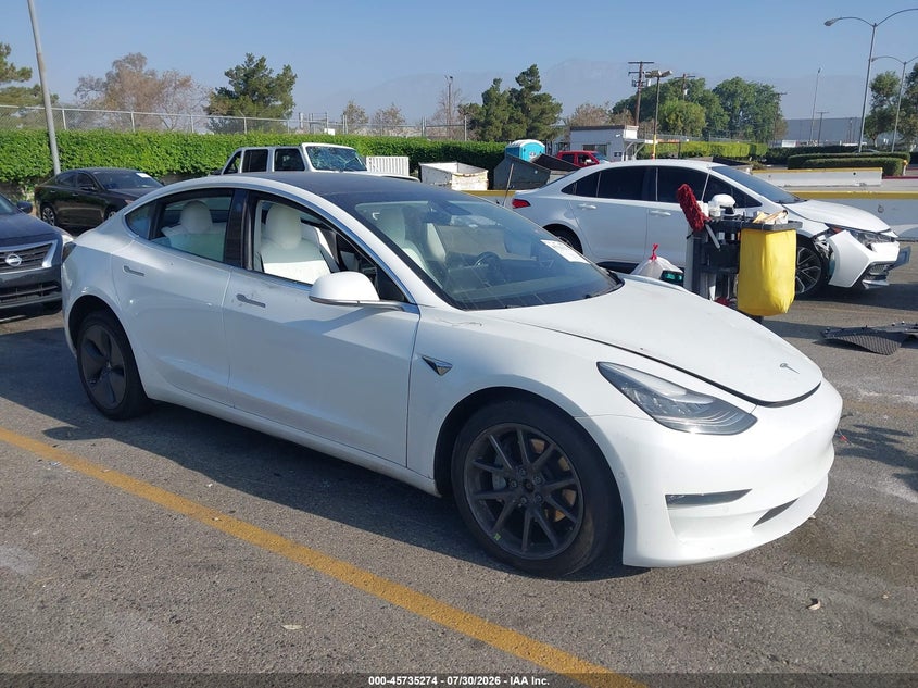 2020 Tesla Model 3 VIN 5YJ3E1EB9LF606885 IAAI salvage auction — LEFT FRONT, Wait Title, sold $4,700 on 2026-09-07 (photo 1)