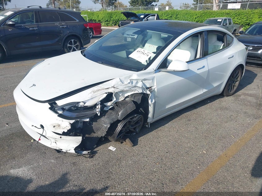 2020 Tesla Model 3 VIN 5YJ3E1EB9LF606885 IAAI salvage auction — LEFT FRONT, Wait Title, sold $4,700 on 2026-09-07 (photo 2)