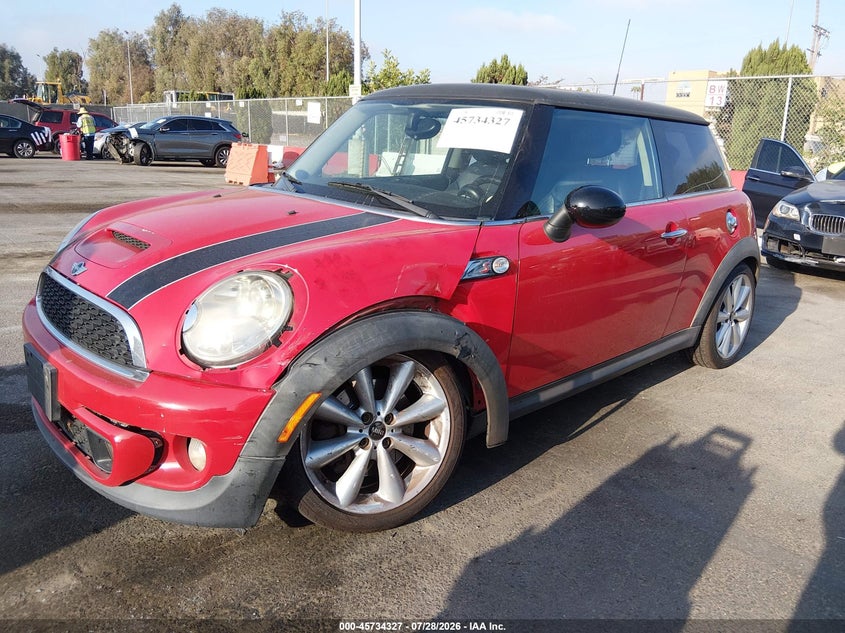 2011 Mini Cooper VIN WMWSV3C57BTY12123 IAAI salvage auction — FRONT END, Salvage (California), sold $850 on 2026-08-20 (photo 2)