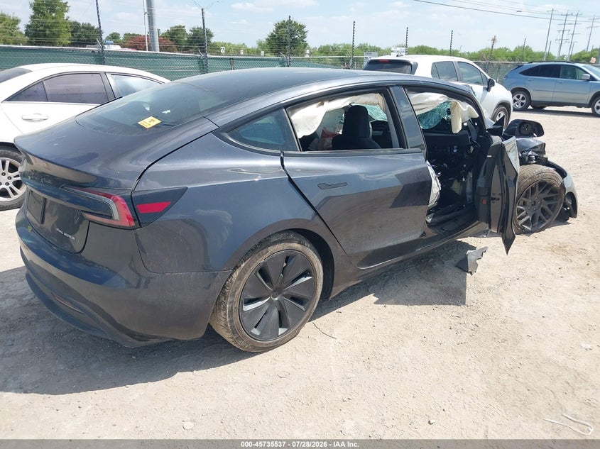 2024 Tesla Model 3 VIN 5YJ3E1EB2RF798353 IAAI salvage auction — ALL OVER, Salvage Title, sold $4,100 on 2026-09-08 (photo 4)