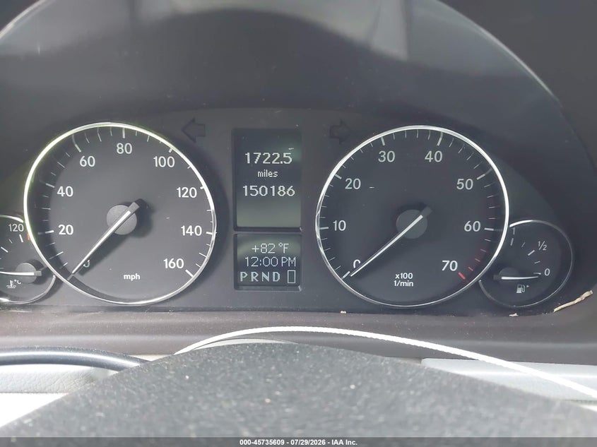 2007 Mercedes-benz C class VIN WDBRF52H77F858366 IAAI salvage auction — WATER/FLOOD, Salvage (Texas), sold $550 on 2026-08-17 (photo 7)