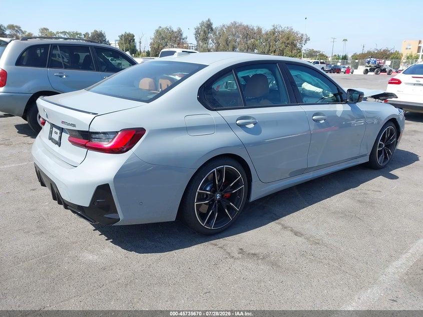 2026 BMW M340i VIN 3MW59FT06T8G53904 IAAI salvage auction — FRONT END, Clear (California), sold $30,000 on 2026-09-16 (photo 4)