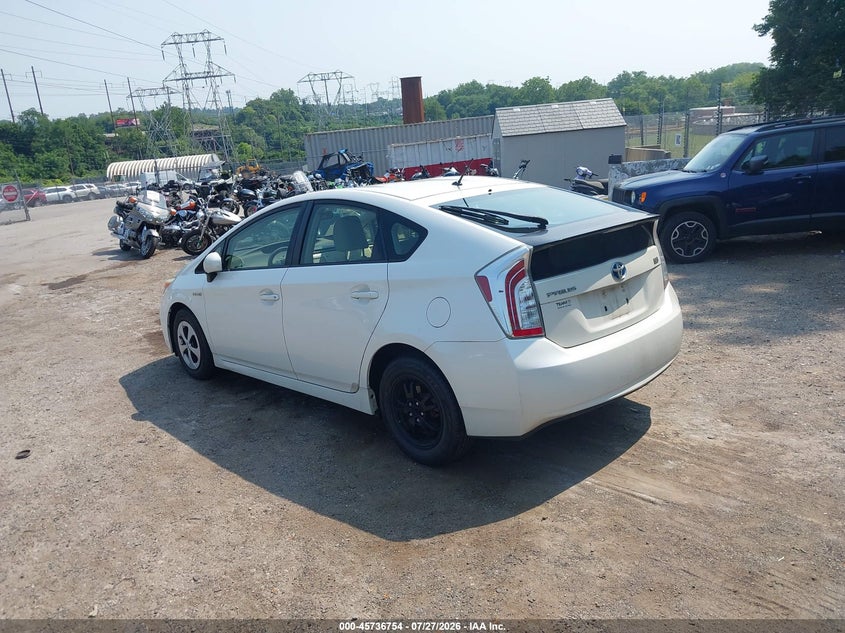 2012 Toyota Prius VIN JTDKN3DUXC5400177 IAAI salvage auction — NORMAL WEAR, Clear (Pennsylvania), sold $2,500 on 2026-07-31 (photo 3)