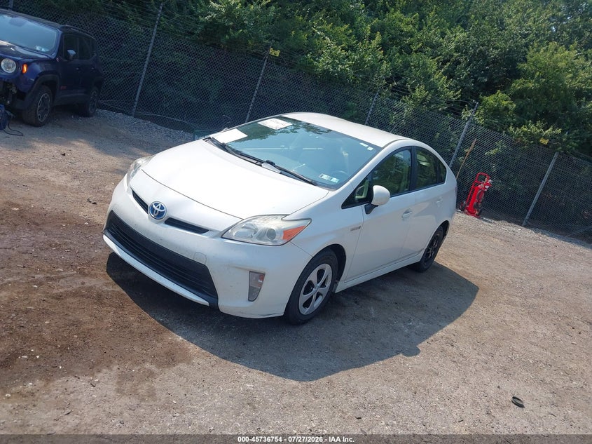 2012 Toyota Prius VIN JTDKN3DUXC5400177 IAAI salvage auction — NORMAL WEAR, Clear (Pennsylvania), sold $2,500 on 2026-07-31 (photo 2)