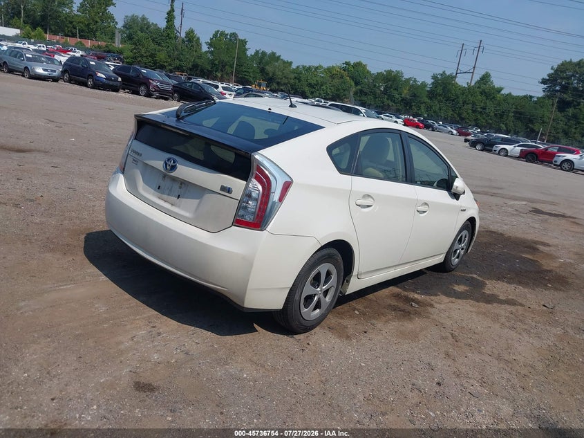 2012 Toyota Prius VIN JTDKN3DUXC5400177 IAAI salvage auction — NORMAL WEAR, Clear (Pennsylvania), sold $2,500 on 2026-07-31 (photo 4)