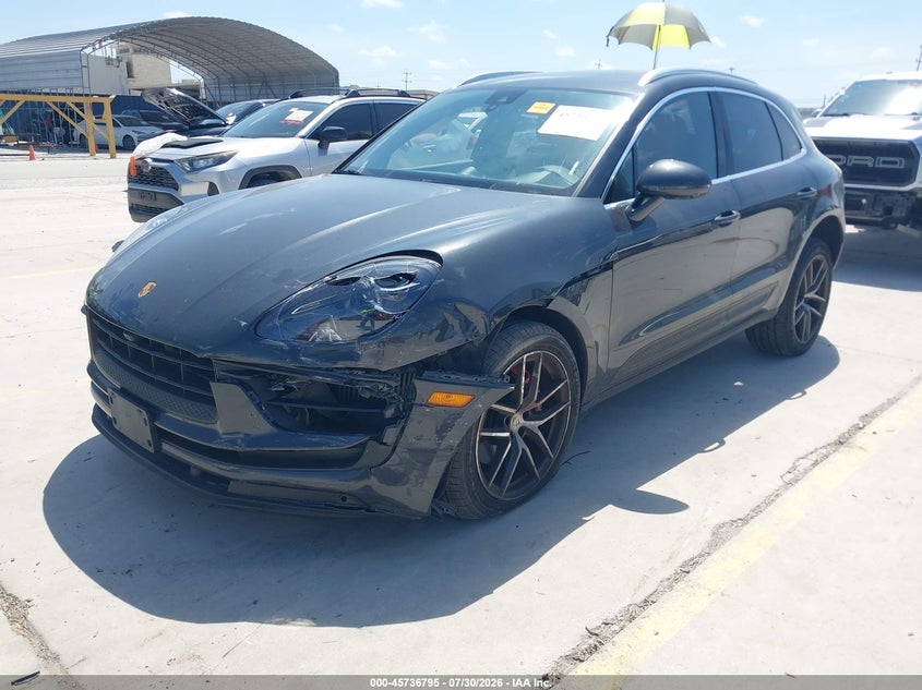 2022 Porsche Macan VIN WP1AG2A51NLB20660 IAAI salvage auction — LEFT FRONT, Wait Title, sold $16,425 on 2026-10-12 (photo 2)