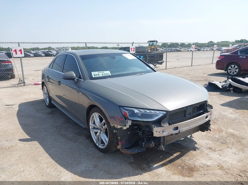 2023 Audi A4 VIN WAUEAAF43PN002144 — IAAI salvage auction photo