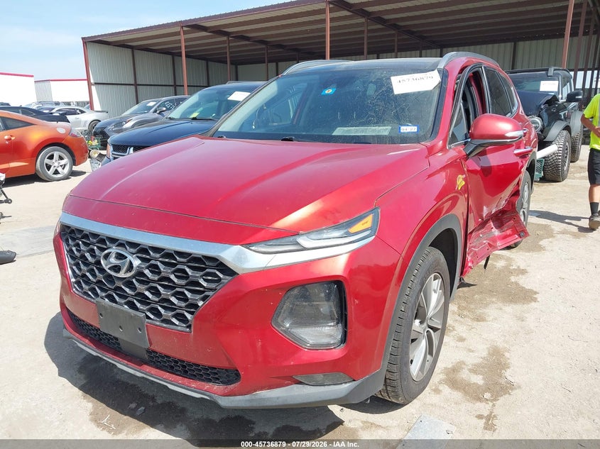 2020 Hyundai Santa fe VIN 5NMS33AD6LH191270 IAAI salvage auction — LEFT SIDE, Wait Title, sold $5,650 on 2026-10-05 (photo 2)