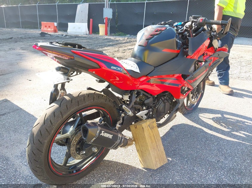 2024 Kawasaki Ninja VIN ML5EXGG11RDA20723 IAAI salvage auction — FRONT END, Salvage (South Carolina), sold $600 on 2026-09-16 (photo 4)