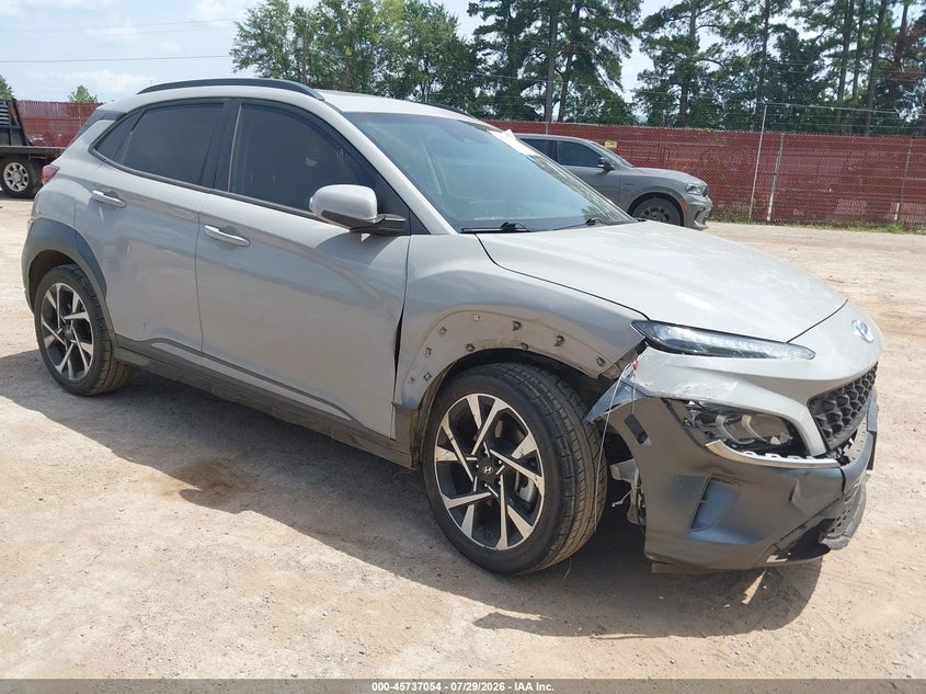 2022 Hyundai Kona VIN KM8K53A33NU783461 IAAI salvage auction — FRONT & REAR, Original (Texas), sold $6,450 on 2026-09-03 (photo 1)