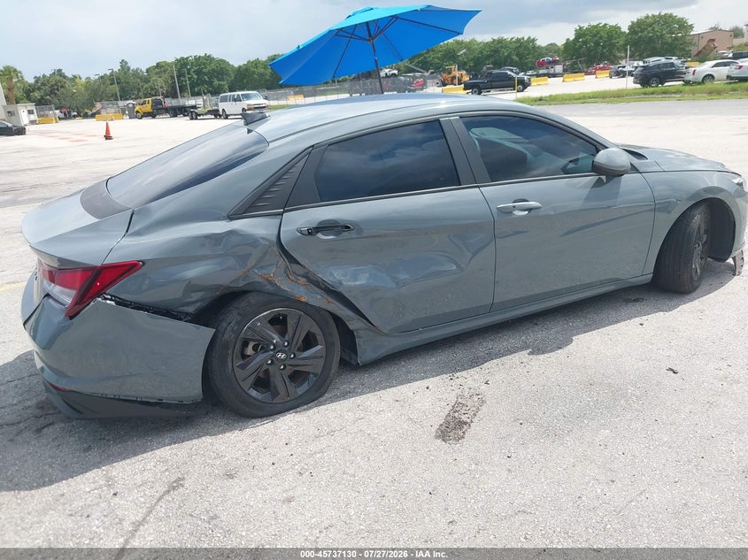 2021 Hyundai Elantra VIN KMHLM4AG3MU141644 IAAI salvage auction — NORMAL WEAR, Clear (Florida), sold $2,700 on 2026-07-30 (photo 6)