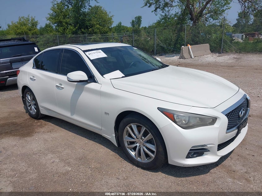 2016 Infiniti Q50 VIN JN1CV7AP2GM202993 IAAI salvage auction — MECHANICAL, Clear (Wisconsin), sold $600 on 2026-08-01 (photo 1)