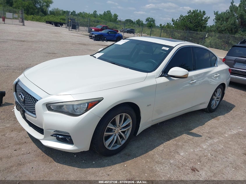 2016 Infiniti Q50 VIN JN1CV7AP2GM202993 IAAI salvage auction — MECHANICAL, Clear (Wisconsin), sold $600 on 2026-08-01 (photo 2)