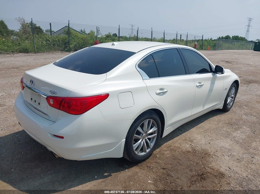 2016 Infiniti Q50 VIN JN1CV7AP2GM202993 IAAI salvage auction — MECHANICAL, Clear (Wisconsin), sold $600 on 2026-08-01 (photo 4)