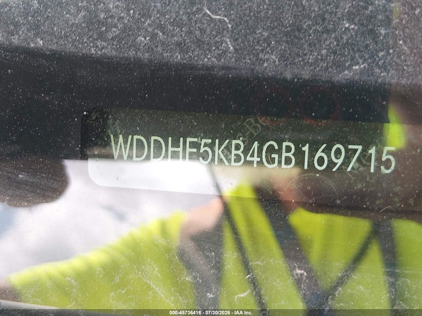 2016 Mercedes-benz E-klasse VIN WDDHF5KB4GB169715 IAAI salvage auction — NORMAL WEAR, Original (Texas), sold $1,425 on 2026-08-10 (photo 9)