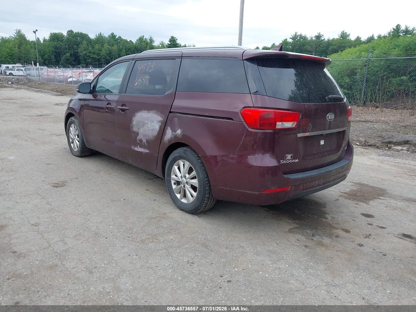 2017 Kia SEDONA VIN KNDMB5C11H6284681 IAAI salvage auction — NORMAL WEAR, Original (Maine), sold $700 on 2026-08-29 (photo 3)
