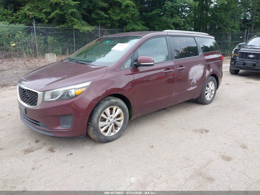 2017 Kia SEDONA VIN KNDMB5C11H6284681 IAAI salvage auction — NORMAL WEAR, Original (Maine), sold $700 on 2026-08-29 (photo 2)