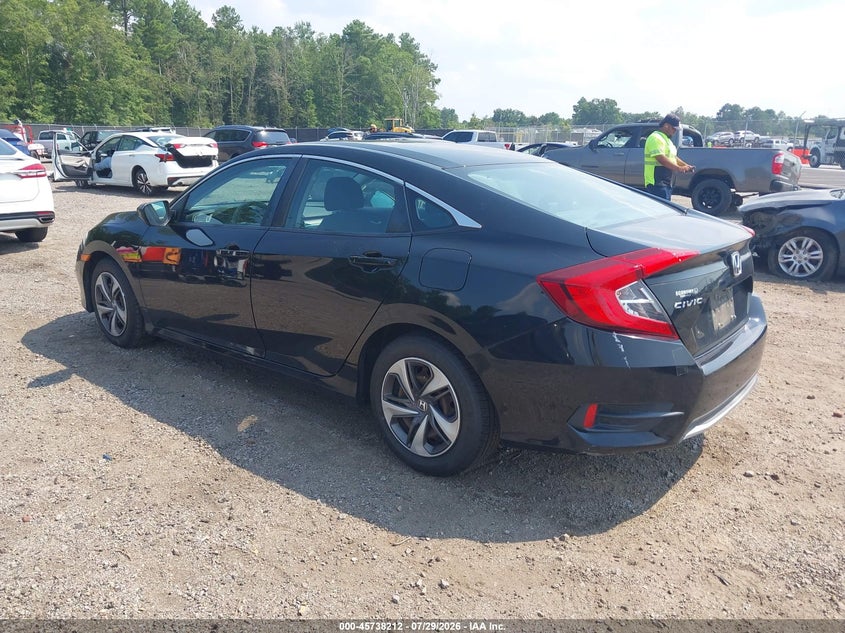 2019 Honda Civic VIN 19XFC2F64KE021971 IAAI salvage auction — RIGHT SIDE, Salvage Title, sold $4,400 on 2026-09-11 (photo 3)