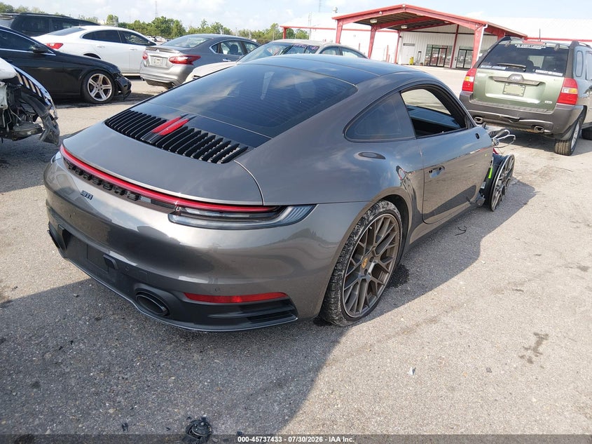 2020 Porsche 911 VIN WP0AA2A93LS206092 IAAI salvage auction — Front End, Salvage, sold $10,100 on 2026-09-08 (photo 4)