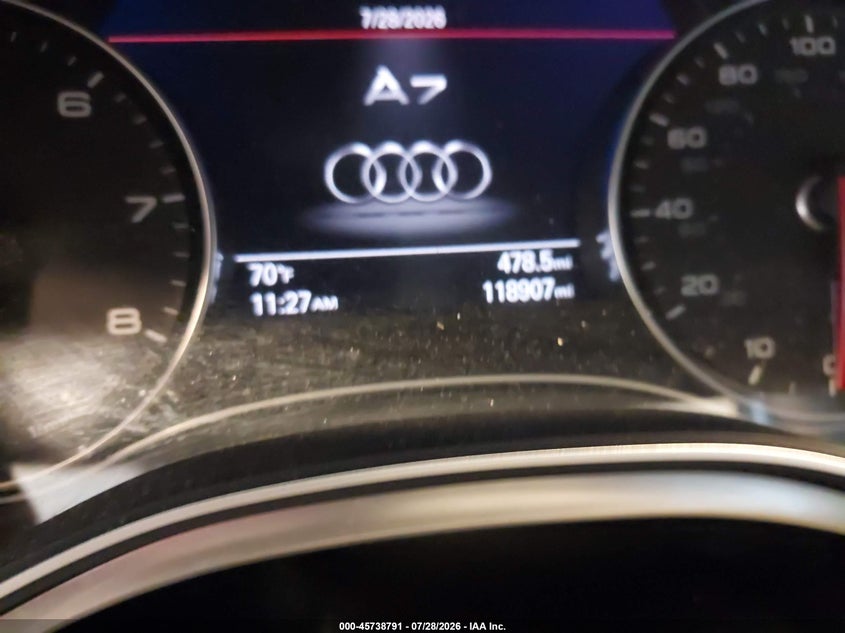 2017 Audi A7 VIN WAUW3AFC8HN009260 IAAI salvage auction — FRONT END, Clear (Michigan), sold $9,150 on 2026-08-25 (photo 7)