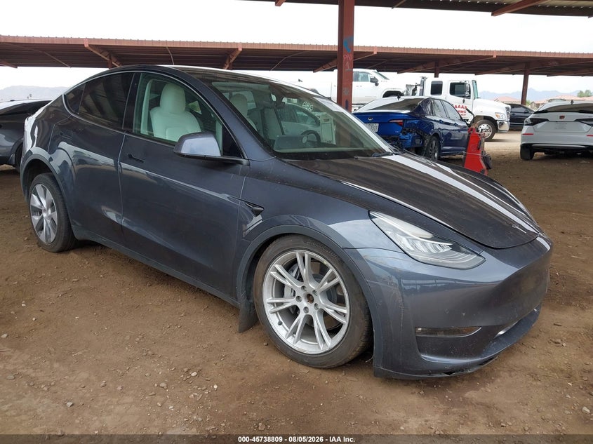 2022 Tesla Model y VIN 7SAYGDEE0NF420847 IAAI salvage auction — LEFT FRONT, Salvage (Arizona), sold $9,750 on 2026-08-27 (photo 1)