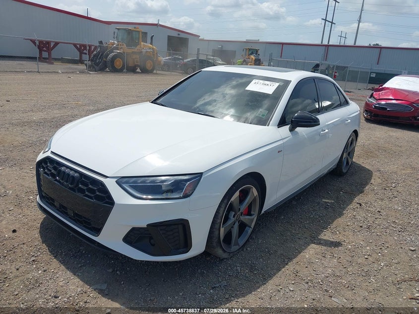 2023 Audi A4 VIN WAUEAAF44PA035175 IAAI salvage auction — SIDE, Wait Title, sold $25 on 2026-09-05 (photo 2)